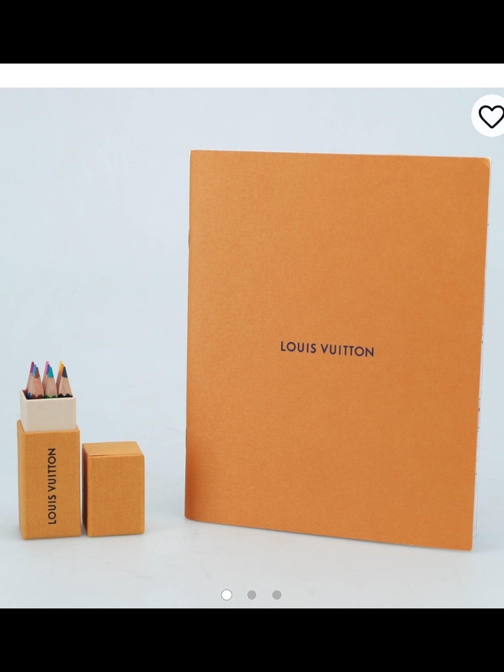 Brand New Louis Vuitton Orange Coloring Book and Matching Pencil Color Set